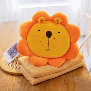 peluche lion couverture