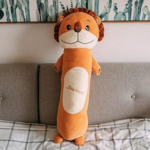 peluche lion marron