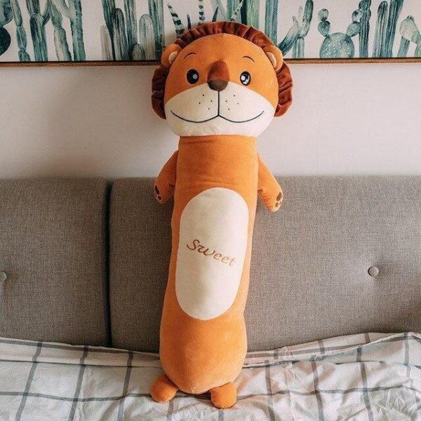peluche lion marron