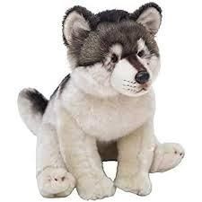 peluche loup assis