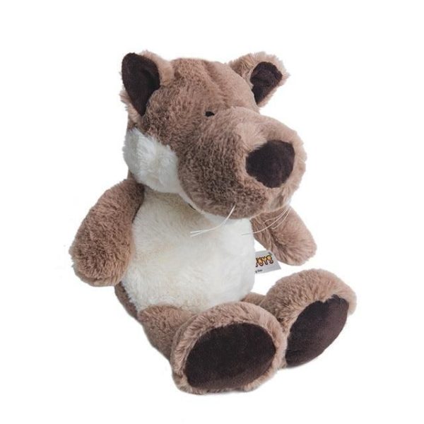 peluche loup marron et blanc