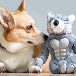 peluche loup musclé