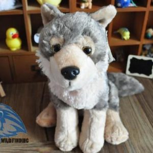 peluche loup réaliste
