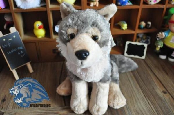 peluche loup réaliste