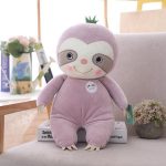 peluche paresseux rose à câliner