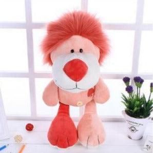 peluche petit lion rose