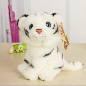 peluche petit tigre blanc