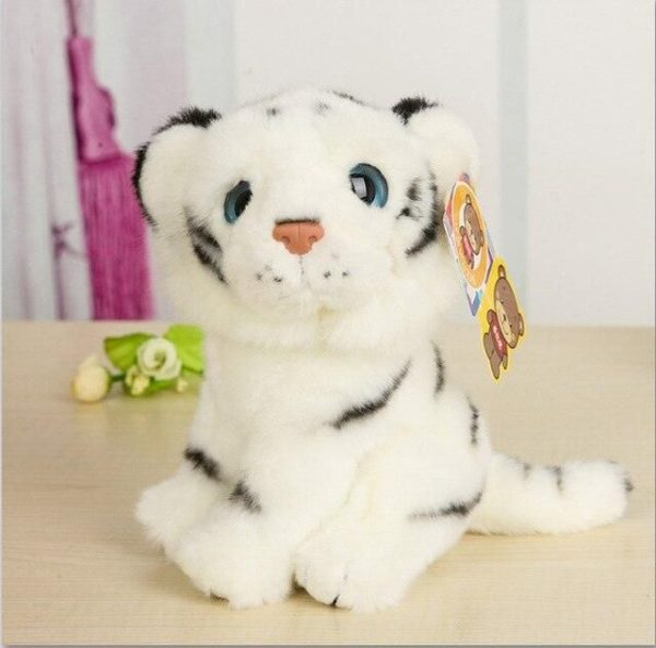peluche petit tigre blanc