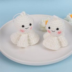 peluche pieuvre crochet blanc