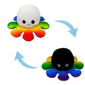 peluche pieuvre humeur arc-en-ciel