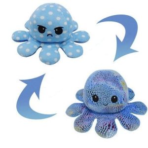 peluche pieuvre humeur bleue