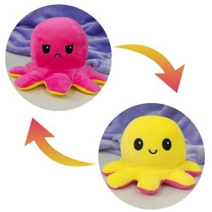 peluche pieuvre humeur jaune