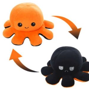 peluche pieuvre humeur orange
