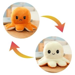 peluche pieuvre humeur orangée