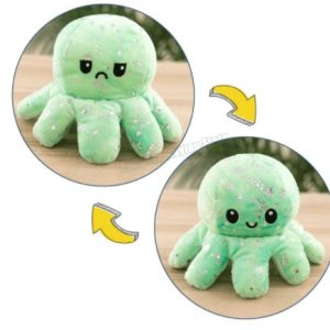 peluche pieuvre humeur verte étoilée