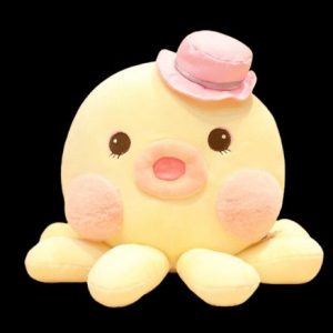 peluche pieuvre jaune