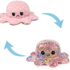 peluche pieuvre multicolore