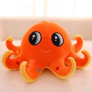 peluche pieuvre orange