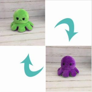 peluche pieuvre réversible