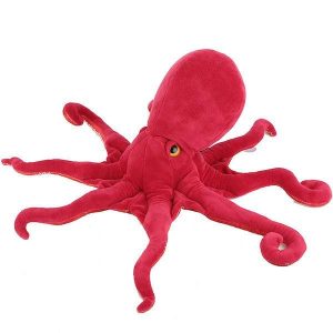 peluche pieuvre rouge