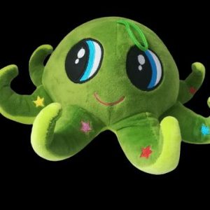 peluche pieuvre verte