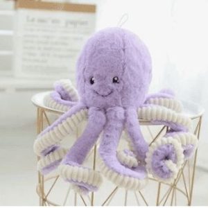 peluche pieuvre violette