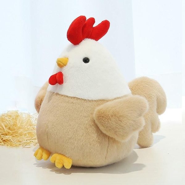 peluche poule fermière