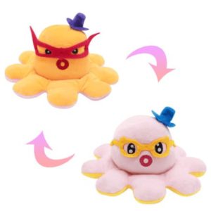peluche poulpe avec lunettes