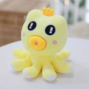 peluche poulpe jaune poussin