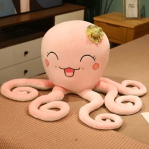 peluche poulpe rose
