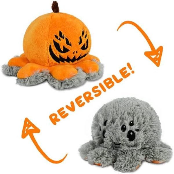 peluche réversible citrouille