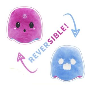 peluche réversible fantôme fuchsia