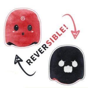 peluche réversible fantôme rouge