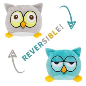 peluche réversible hibou