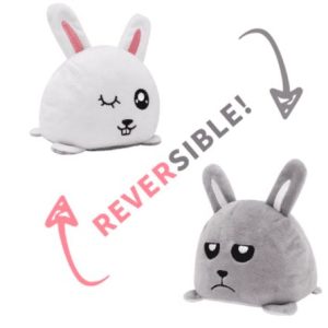 peluche réversible lapin