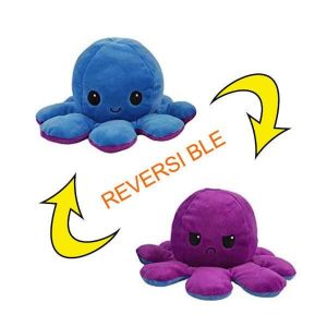 peluche réversible pieuvre