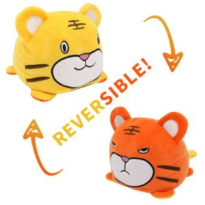 peluche réversible tigre