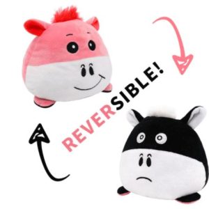 peluche réversible vache
