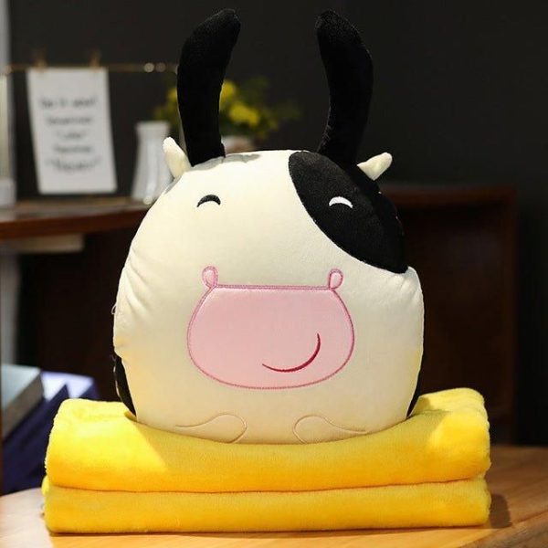 peluche vache chauffe-mains