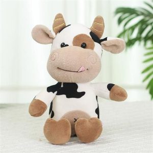 peluche vache marron