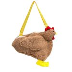 sac en peluche forme poule